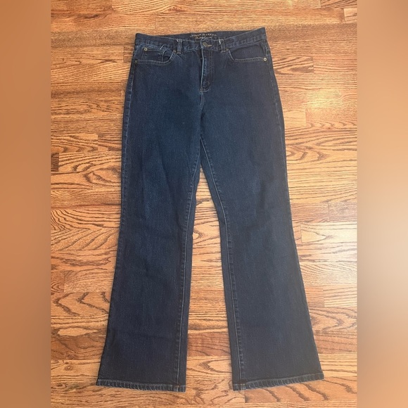 Vintage Lauren Jeans Co. Ralph Lauren Bootcut Jeans – Dark Wash, Size 10 - Picture 1 of 7